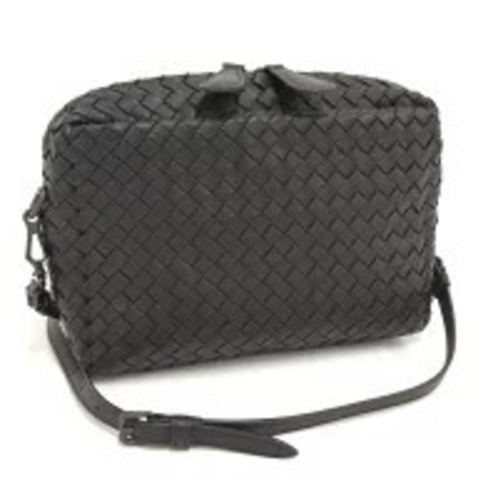 BOTTEGA VENETA Shoulder Bag Intrecciato Leather Black